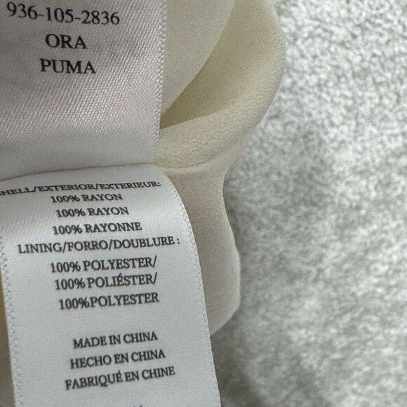 Rails Ora Puma Long Sleeve Rayon Dress Size Small Neutral Animal Print Ruffled - Picture 10 of 15